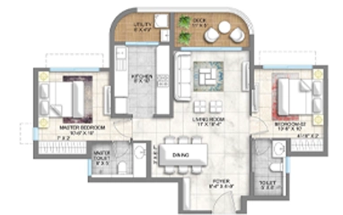 Prestige Forest Hills  ground floor plan